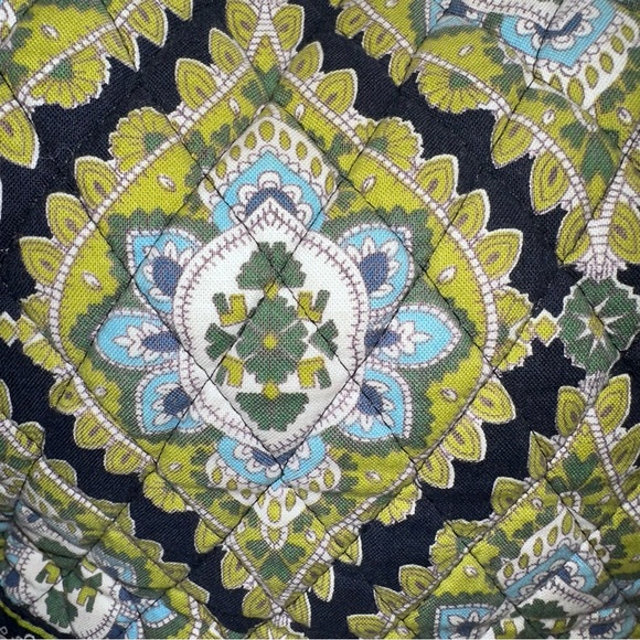 Vera Bradley Tote Bag Purse Retired Cambridge Pattern Green Blue Geometric - Picture 10 of 14